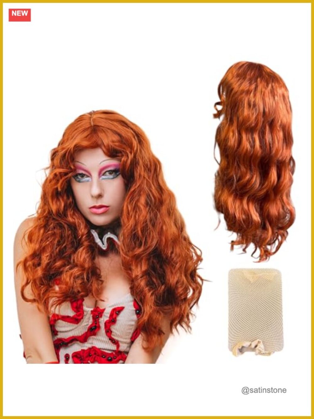 Long Wavy Synthetic Wig with Bangs Cosplay Halloween Costume Hair